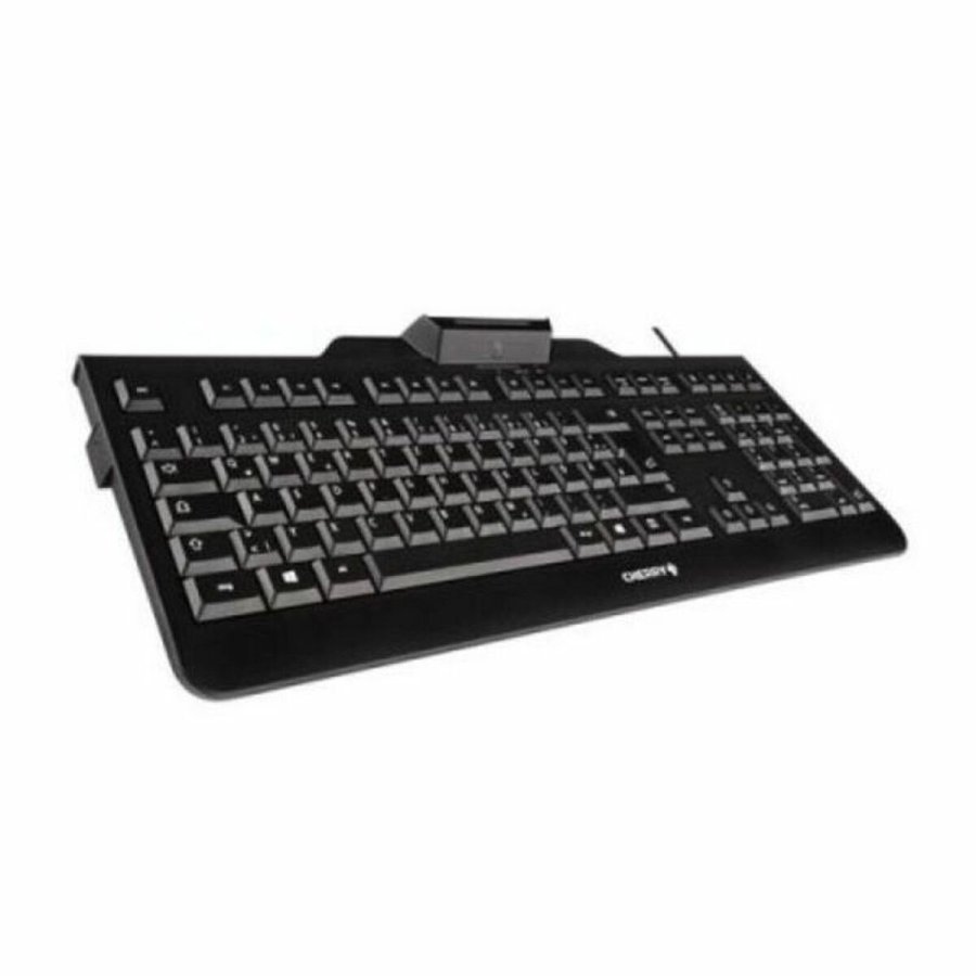 Tastatur med reader Cherry JK-A0100ES-2 Sort Spansk qwerty QWERTY #3