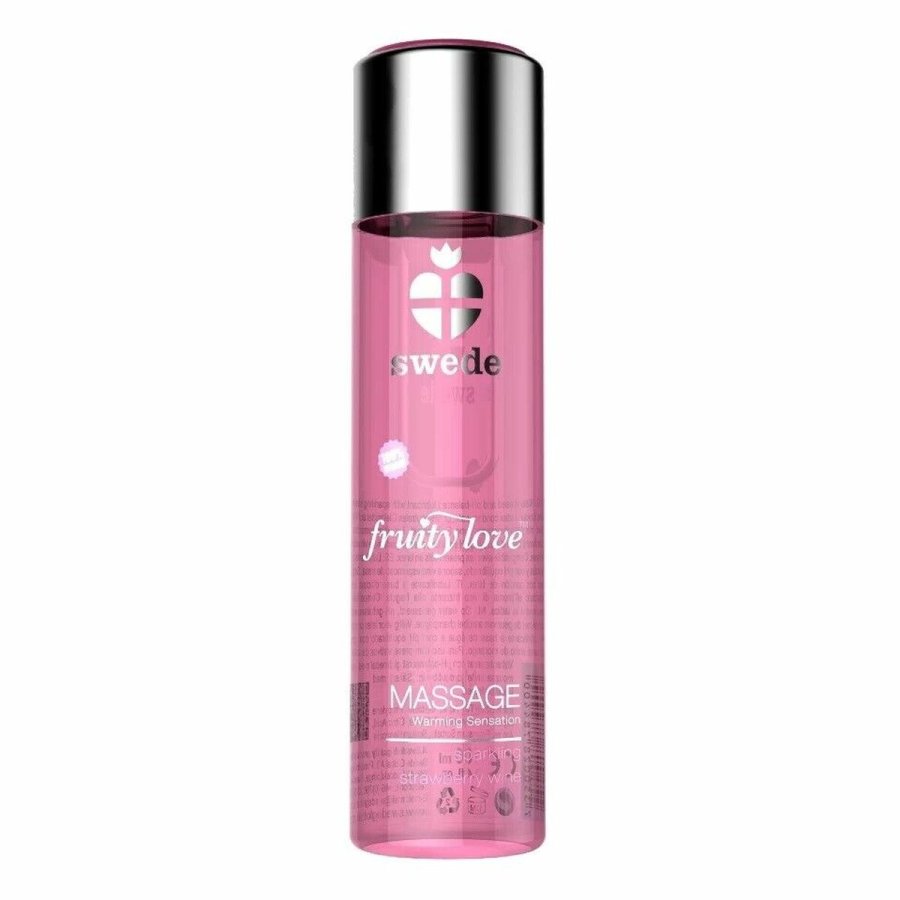 Erotisk massageolie Swede 120 ml Varme Effekt Jordbr Mousserende Vin #1