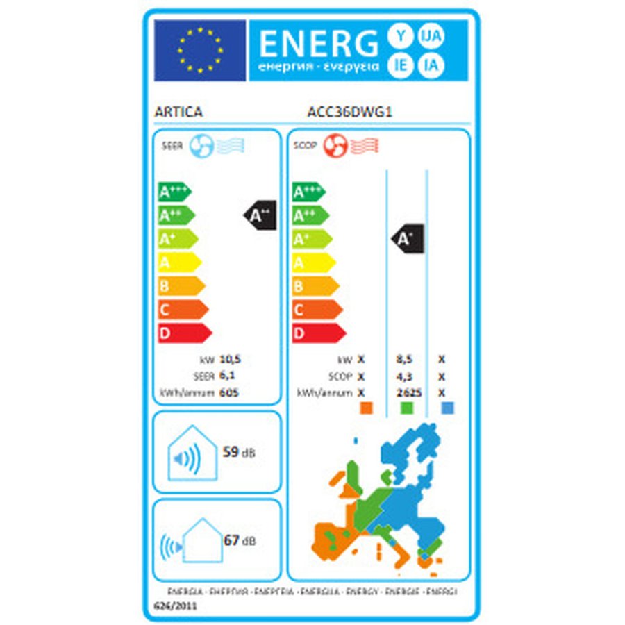 Airconditionkanaler Artica ACC36DWG1 Wi-Fi 10000 W #2