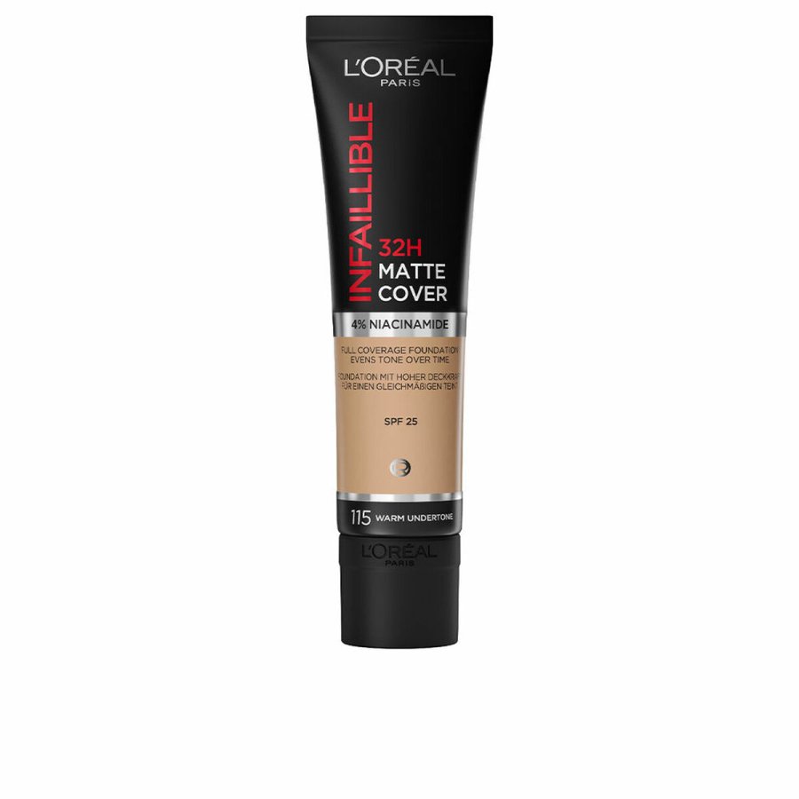 Flydende makeup foundation L'Oreal Make Up Infalible 32H Matte Cover N 115 warm undertone Spf 25 #1
