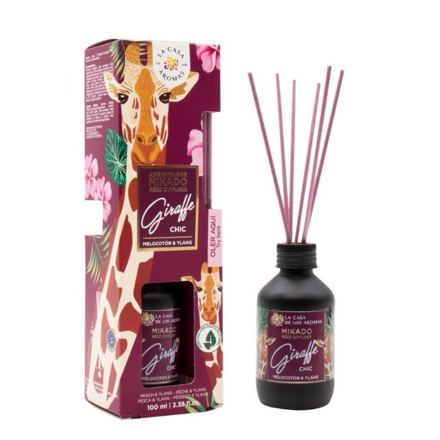 Duftpinde La Casa de los Aromas Giraffe Chic Fersken Ylang Ylang (100 ml) #1