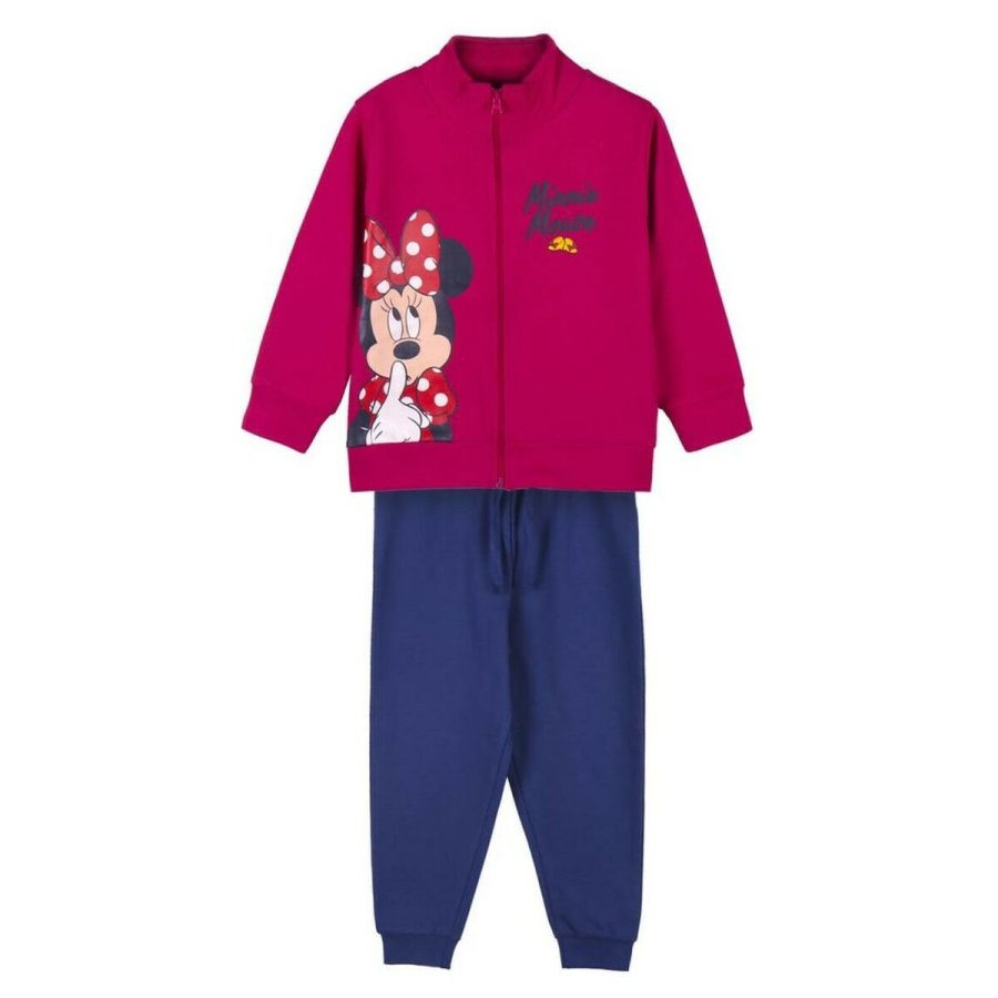 Trningsdragt til brn Minnie Mouse Fuchsia #1