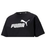 Kort�rmet T-shirt til Kvinder Puma CROPPED LOGO TEE 586866 01  Sort #1