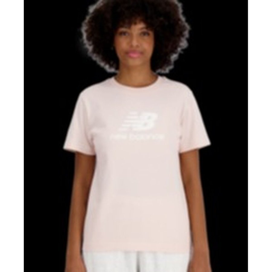 Kort�rmet T-shirt til Kvinder New Balance ESSENJERSEY LOGO WT41502 OUK Pink #2