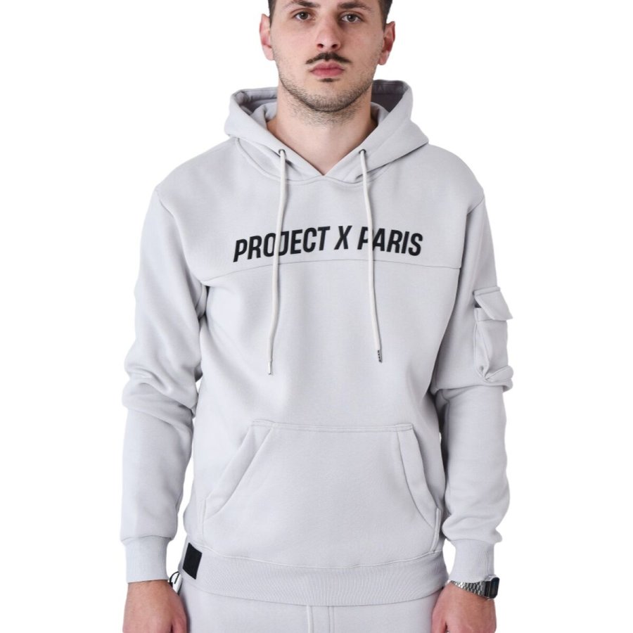 H�ttetr�je til M�nd Project X Paris PROJECT SWEAD&HOODIE 2522058 LS Gr� #1