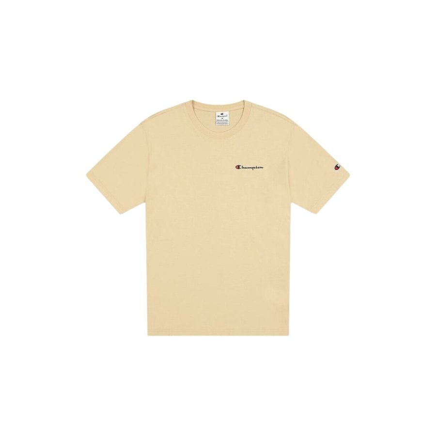 Kort�rmet T-shirt til M�nd Champion CHAMPION SS TEE 220264 WKK Beige #1