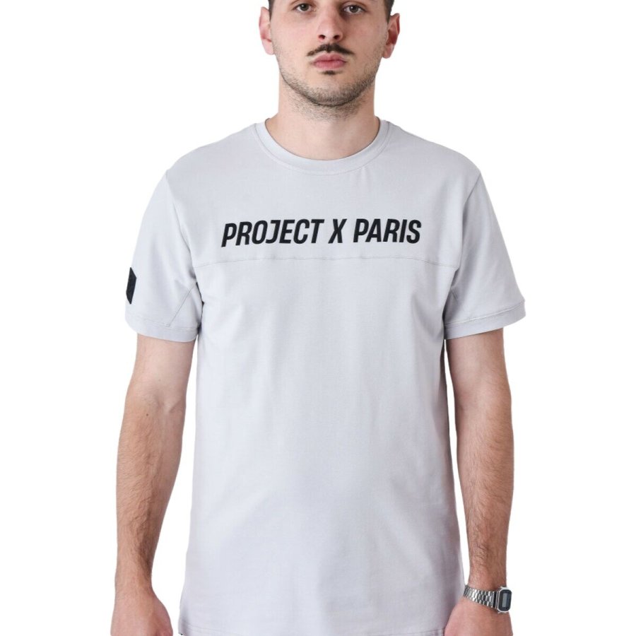 Kort�rmet T-shirt til M�nd Project X Paris PROJECT T- SHIRT 2510175 LS Gr� #1