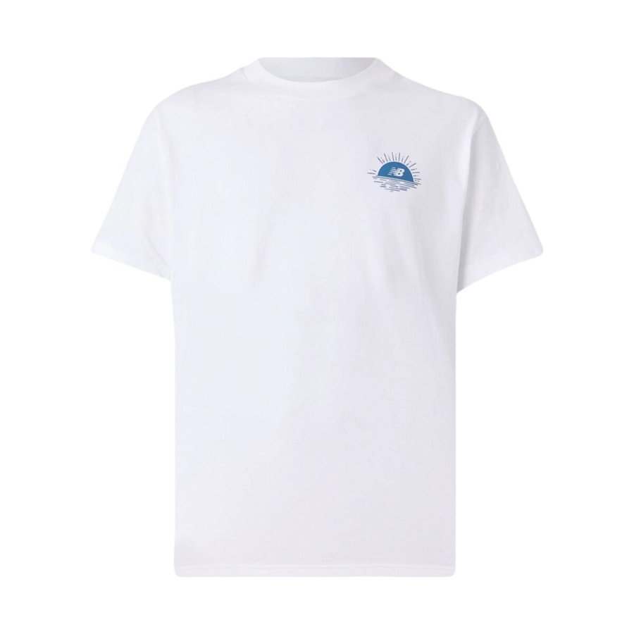 Kort�rmet T-shirt til M�nd New Balance LOB BOT SS MT51923 WT Hvid #1