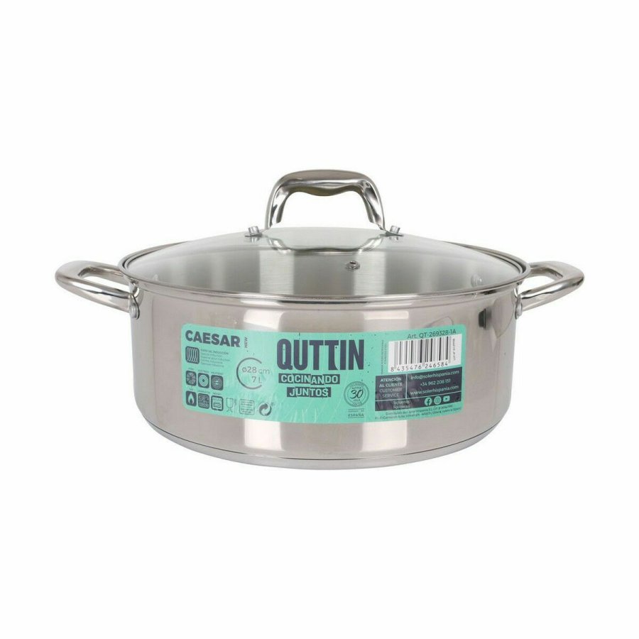 Gryde Med Glaslg Quttin Caesar Stl  28 x 11 cm (4 enheder) #4