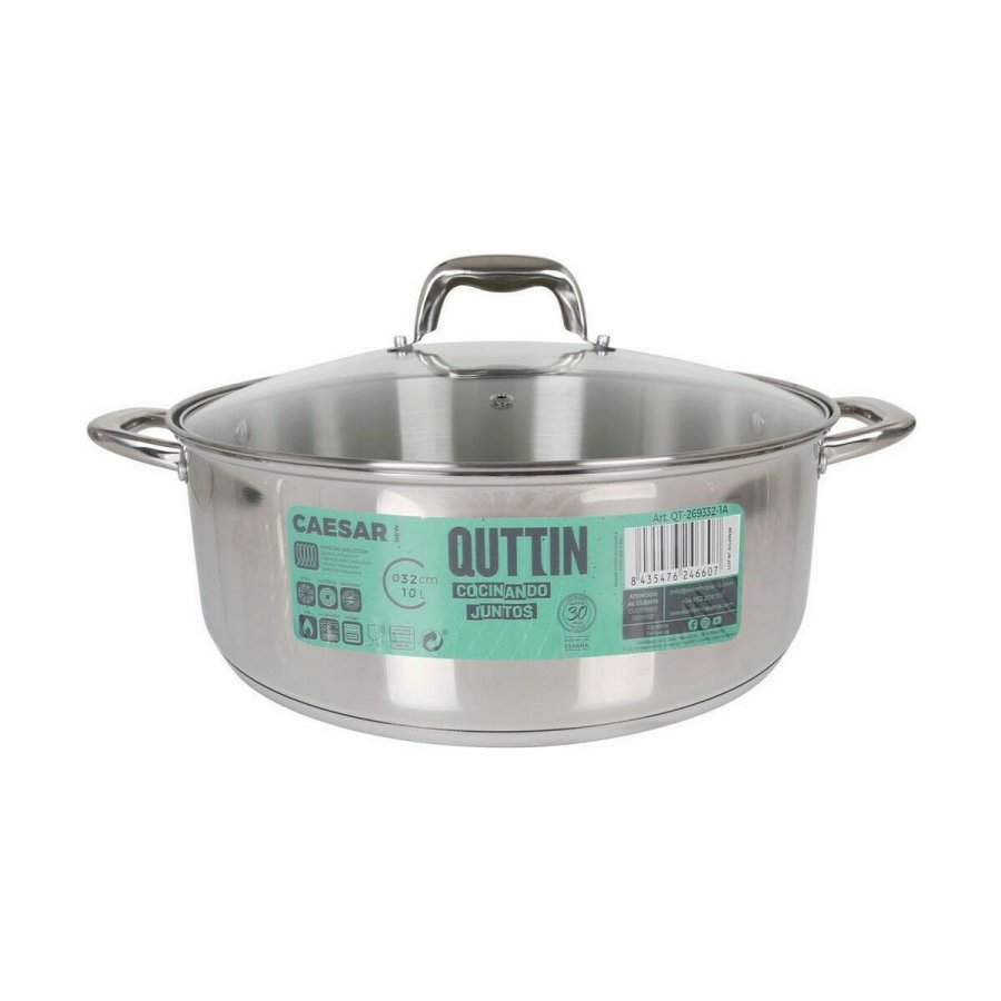 Gryde Med Glaslg Quttin Caesar Stl  32 x 12,5 cm (2 enheder) #4