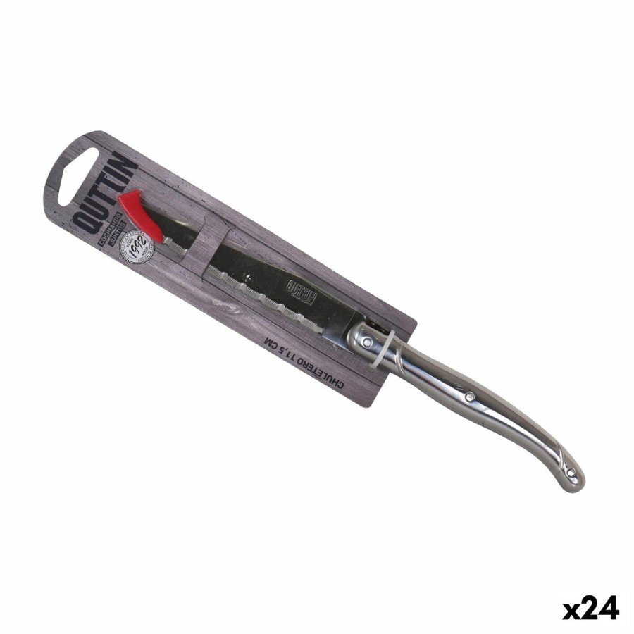 Kniv til koteletter Quttin 11,5 cm Slvfarvet (24 enheder) #1