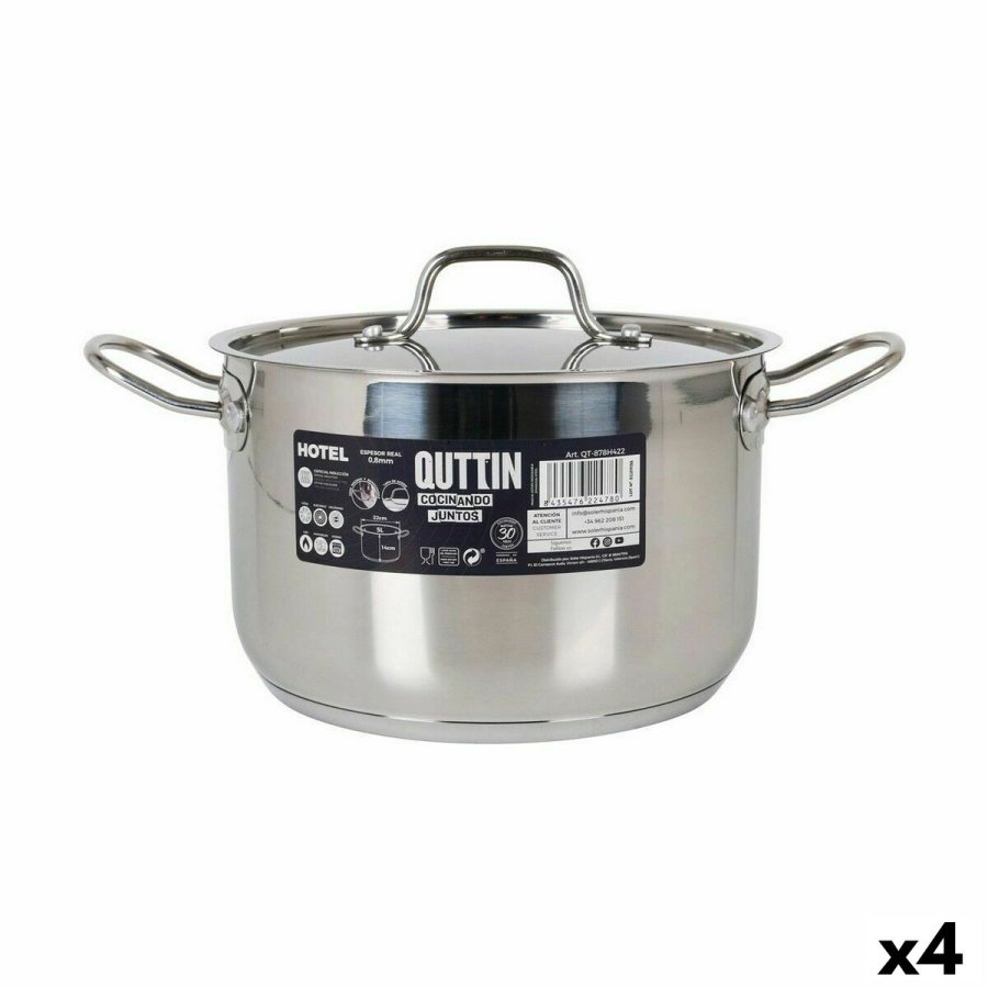 Gryde med lg Quttin Hotel Stl  22 x 14 cm (4 enheder) #1