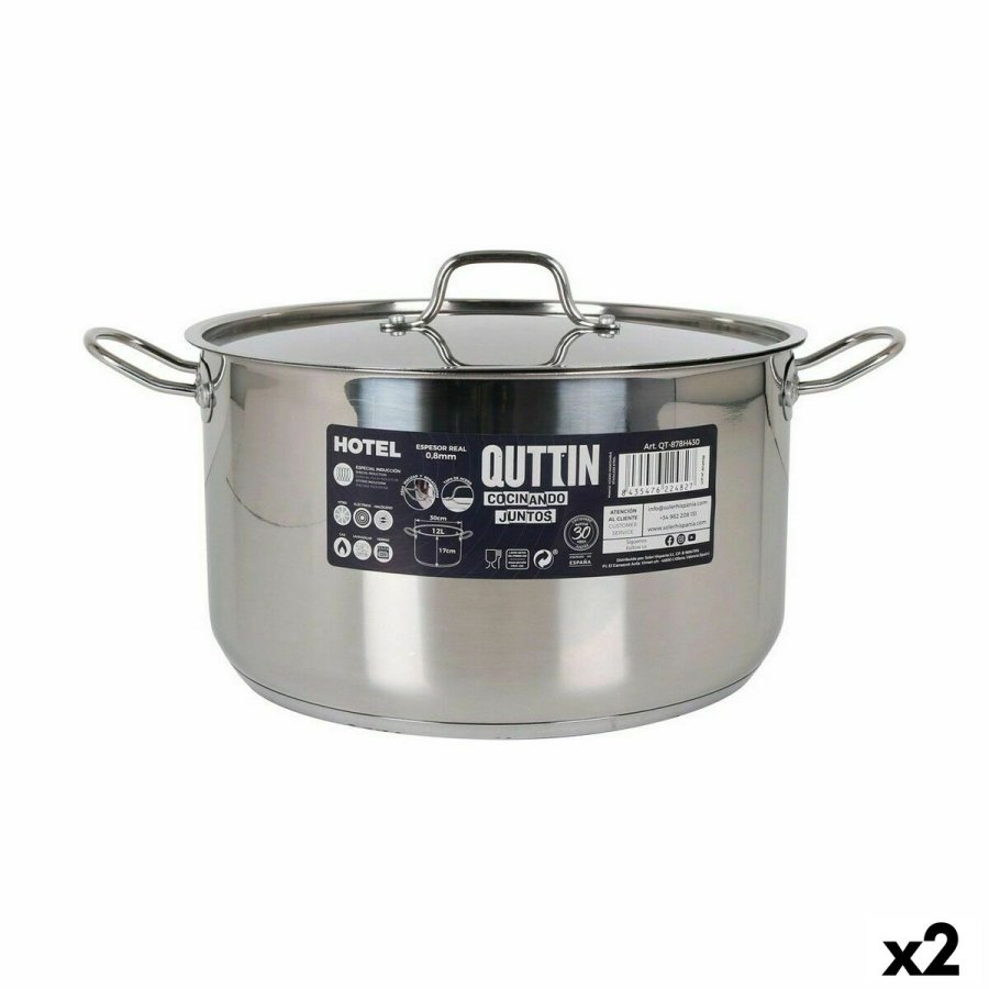 Gryde med lg Quttin Hotel Stl  30 x 17 cm (2 enheder) #1