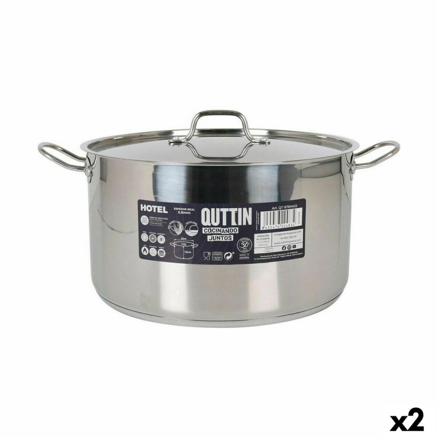 Gryde med lg Quttin Hotel Stl  32 x 18 cm (2 enheder) #1