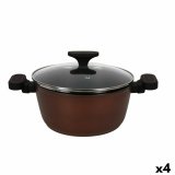 Gryde Med Glaslg Quttin Sahara Smedet aluminium Brun 42 x 29 x 4,5 cm (4 enheder) #1
