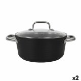 Gryde Med Glaslg Quttin Spiral  24 cm Smedet aluminium (2 enheder) #1