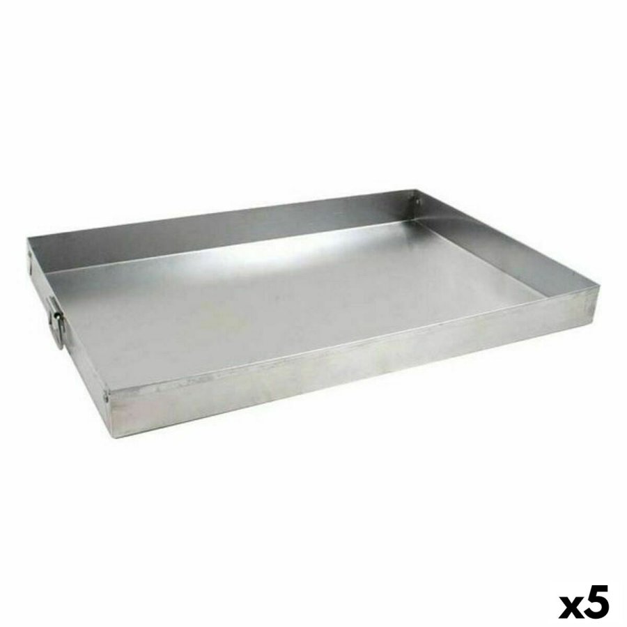 Rektangulr Form VR Slvfarvet Aluminium 38 x 25 x 3,5 cm (5 enheder) #1