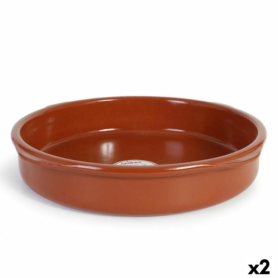Kasserolle Azofra Bagt ler 43 x 43 x 7,5 cm (2 enheder) #1