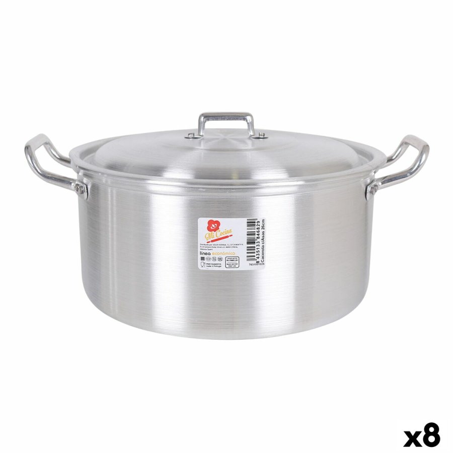 Gryde Med Lg Aluminium 33,5 x 28 x 15 cm (8 enheder) #1