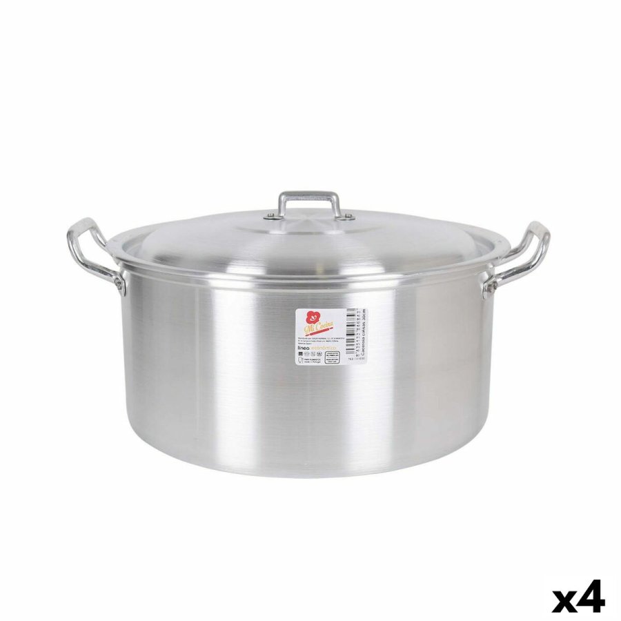 Gryde Med Lg Aluminium 38,5 x 33 x 18,5 cm (4 enheder) #1