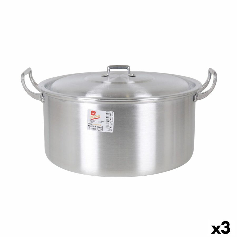 Gryde Med Lg Aluminium 41 x 33 x 19 cm (3 enheder) #1