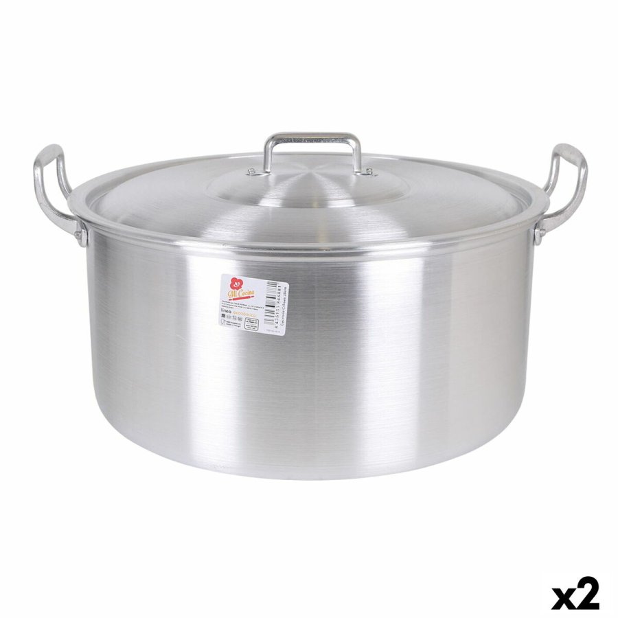 Gryde Med Lg Aluminium 45 x 39 x 22 cm (2 enheder) #1