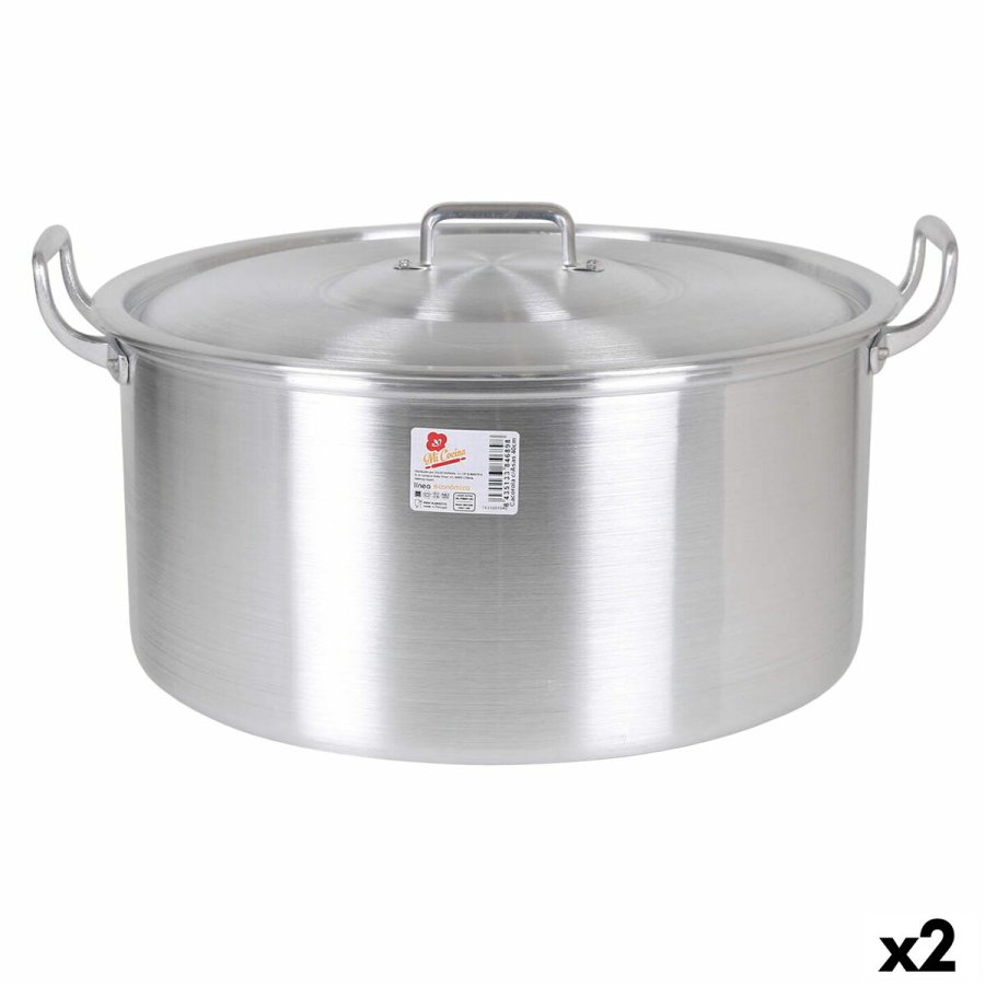 Gryde Med Lg Aluminium 49 x 41 x 24 cm (2 enheder) #1