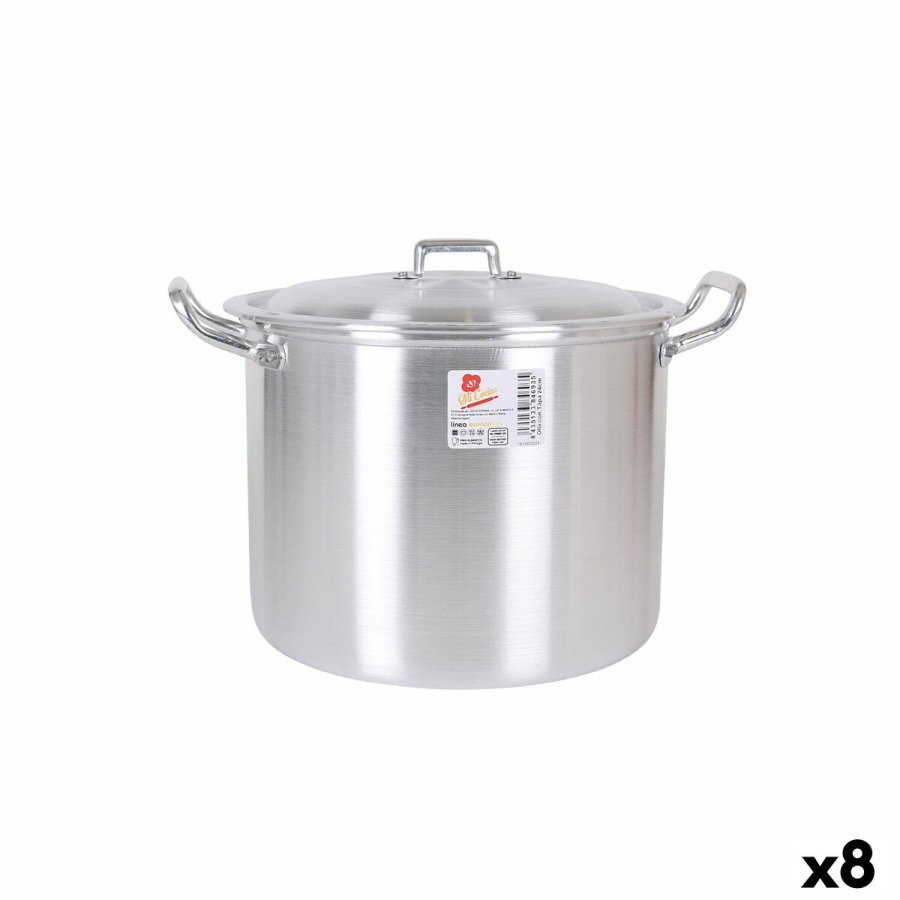 Gryde med lg Aluminium 31,5 x 26 x 21 cm (8 enheder) #1
