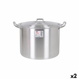 Gryde med lg Aluminium 36 x 30 x 26 cm (2 enheder) #1