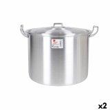 Gryde med lg Aluminium 41 x 33 x 29 cm (2 enheder) #1