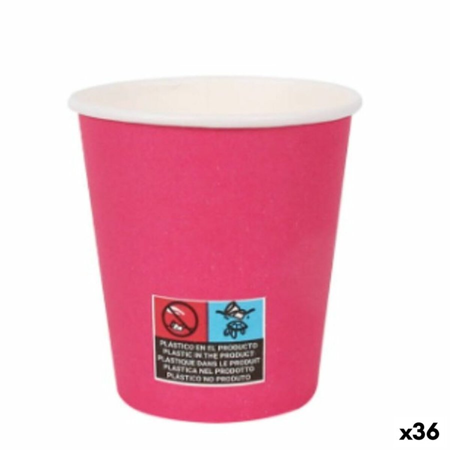 Glasst Algon Pap Engangsanvendelse 200 ml Fuchsia 36 Enheder (24 Dele) #1