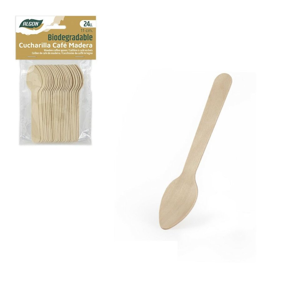 St med skeer Algon Kaffe Tr 24 Dele 11 cm (36 Enheder) #4