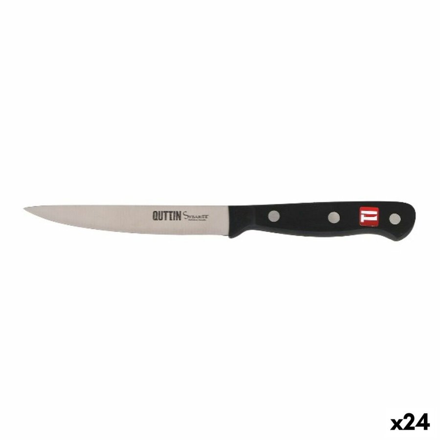 Grntsags skrller kniv Quttin Sort Slvfarvet 12 cm (24 enheder) #1