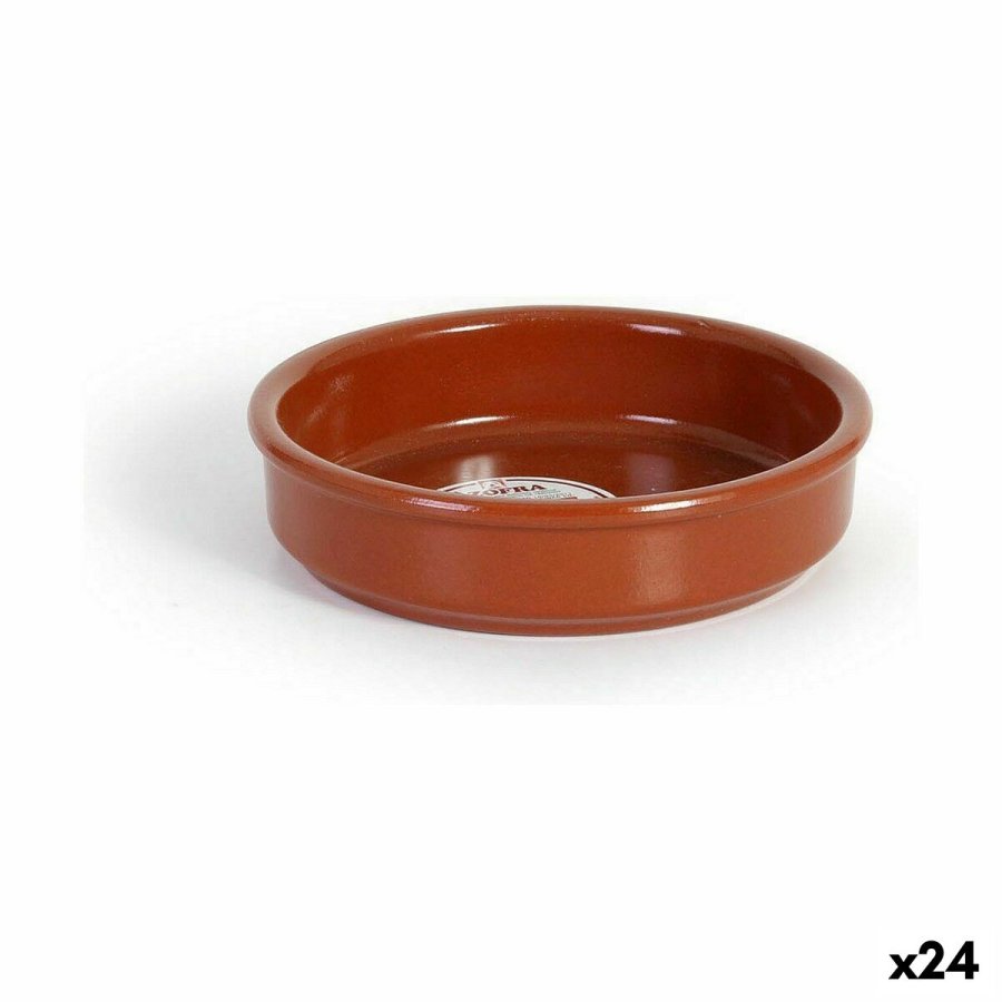 Kasserolle Azofra Bagt ler  14 x 14 x 3,3 cm (24 enheder) #1