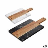 Skrebrt Quttin Marmor Akacie Med hndtag 38 x 18 cm (8 enheder) #1