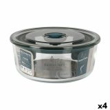 Hermetisk madkasse Santa Clara Gr� 850 ml 15,6 x 6,8 cm (4 enheder) #1