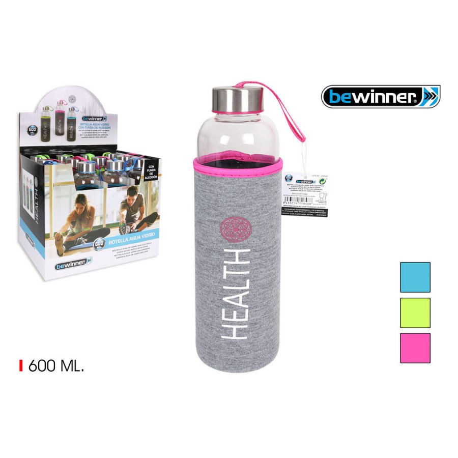 Glasflaske med neoprencover Bewinner 600 ml (12 enheder) #2