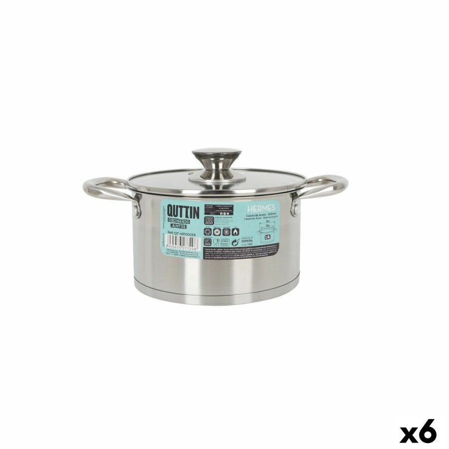 Gryde med Glaslg Quttin Hermes Stl 2,8 L (6 enheder) #1