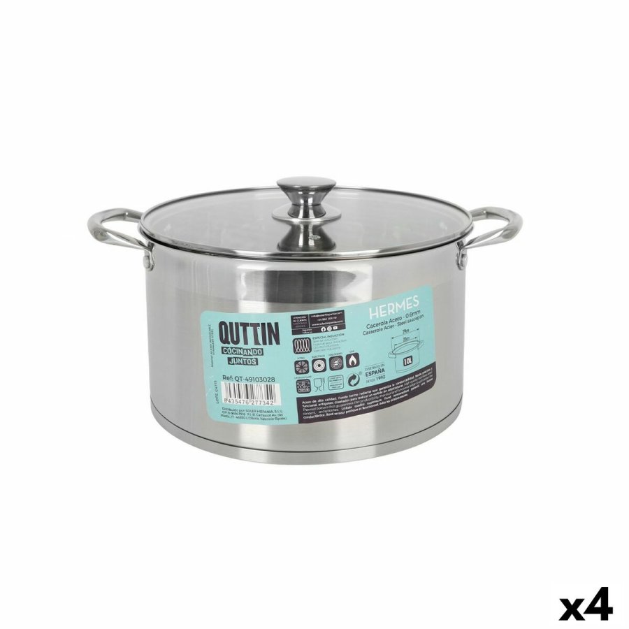 Gryde med Glaslg Quttin Hermes Stl 10 L (4 enheder) #1
