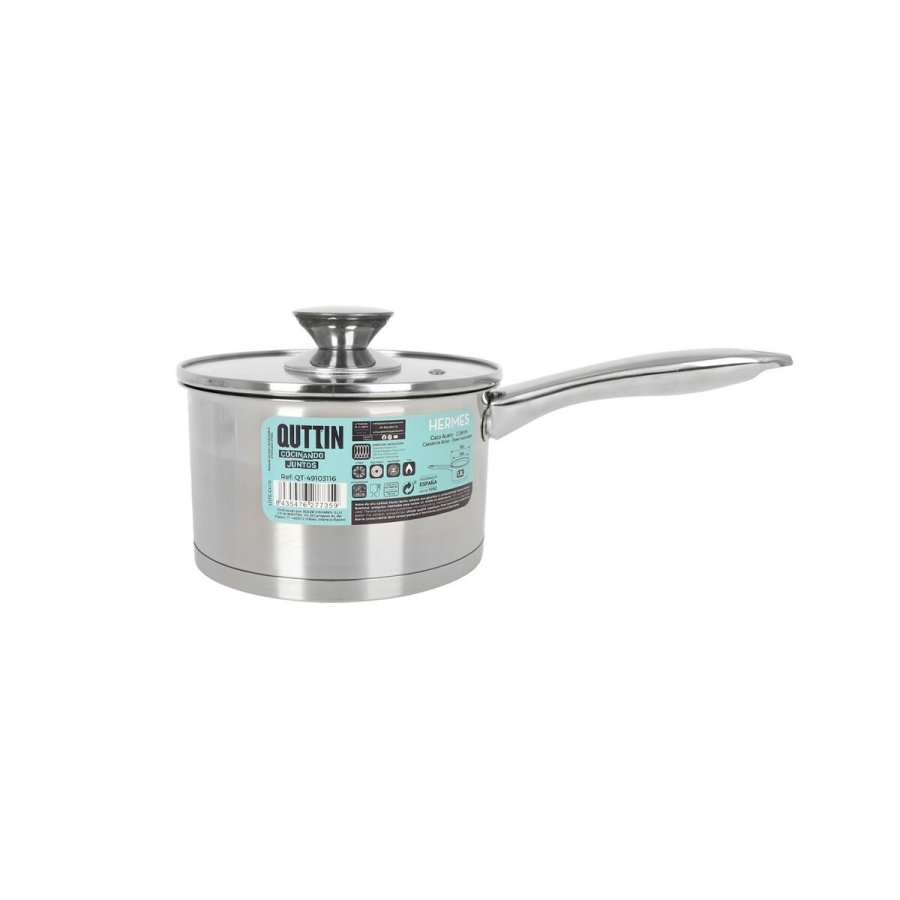 Kasserolle med lg Quttin Hermes 1,8 L Stl (8 enheder) #4