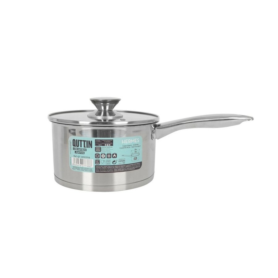 Kasserolle med lg Quttin Hermes 2,2 L Stl (8 enheder) #4