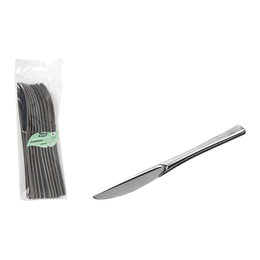 Genanvendeligt knivst Algon Slvfarvet Plastik 20 cm 10 Dele (24 enheder) #4