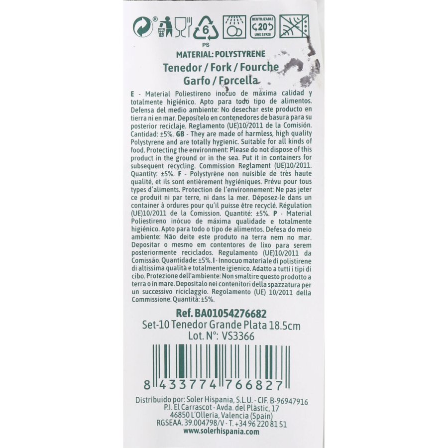 St med Gafler Algon 18,5 cm 10 Dele (24 enheder) #7