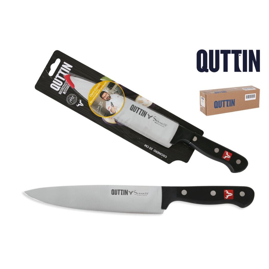 Kkkenkniv Quttin SYBARITE Sort Slvfarvet 20 cm (8 enheder) #4