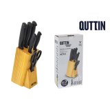 St med kkkenknive og holder Quttin Nero Sort 7 Dele (2 enheder) #16