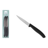 Skrlknivsst Quttin Basic Sort Slvfarvet Rustfrit stl 9 cm 4 Dele (18 enheder) #7