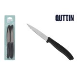 Skrlknivsst Quttin Basic Sort Slvfarvet Rustfrit stl 9 cm 4 Dele (18 enheder) #10