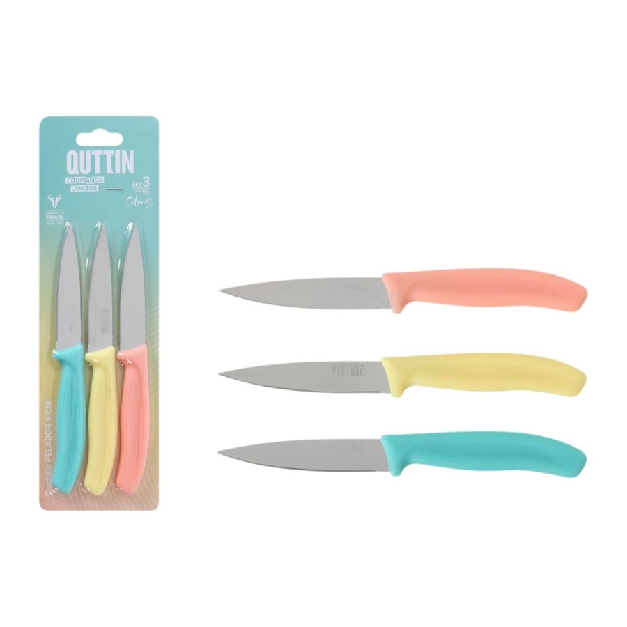 Skrlknivsst Quttin Basic Multifarvet Rustfrit stl 9 cm 3 Dele (18 enheder) #7