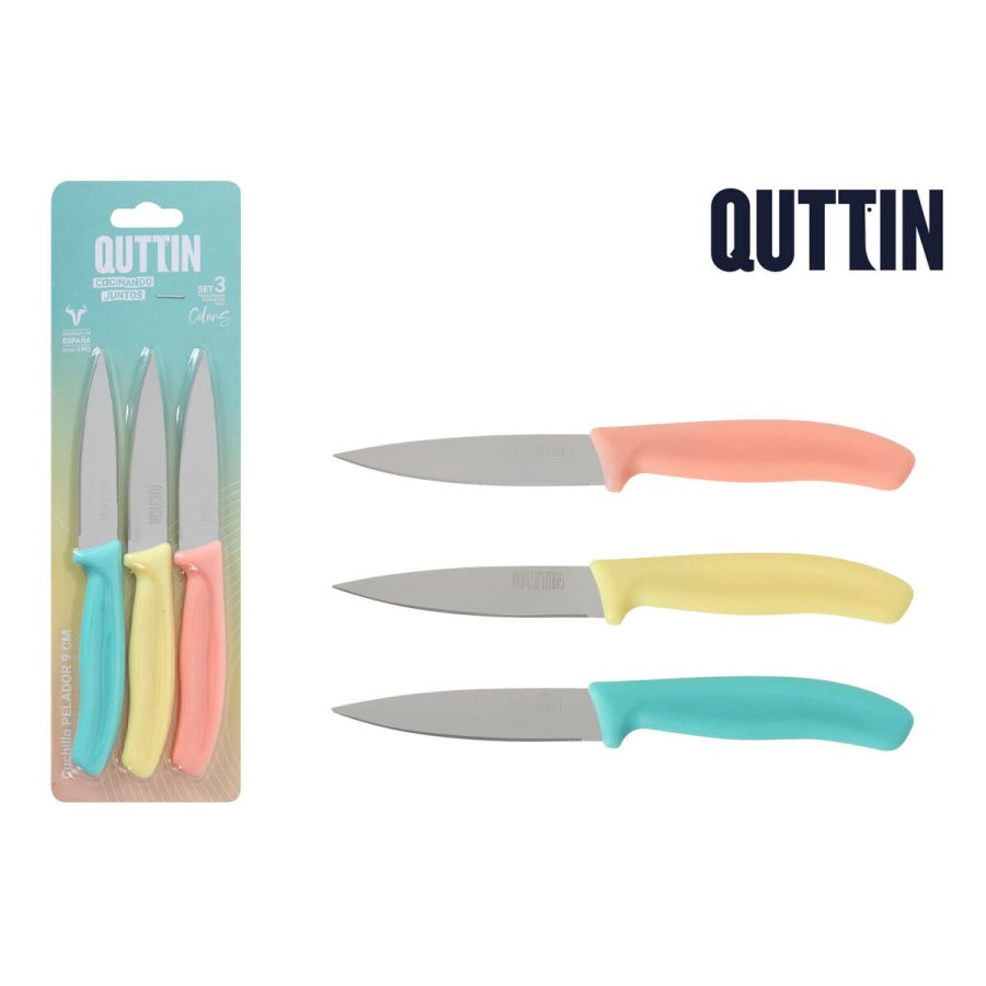 Skrlknivsst Quttin Basic Multifarvet Rustfrit stl 9 cm 3 Dele (18 enheder) #10