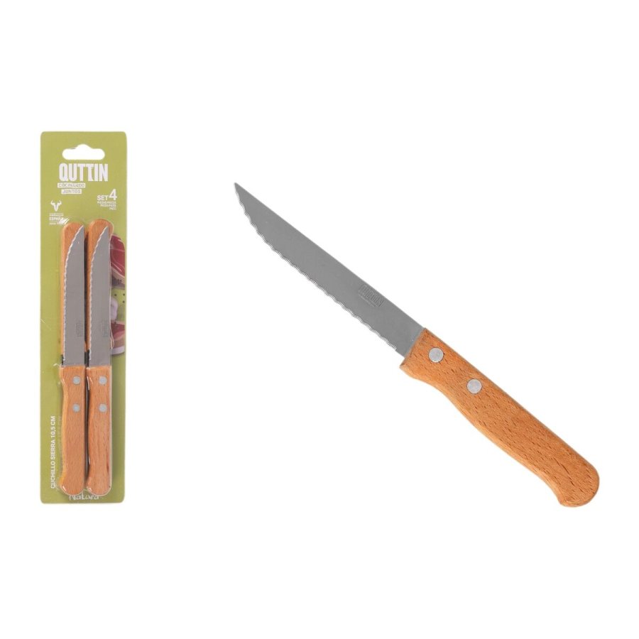 Kdkniv St Inde Natura Brun Slvfarvet 10,5 cm MULTIFUNKTIONEL 4 Dele (12 enheder) #7